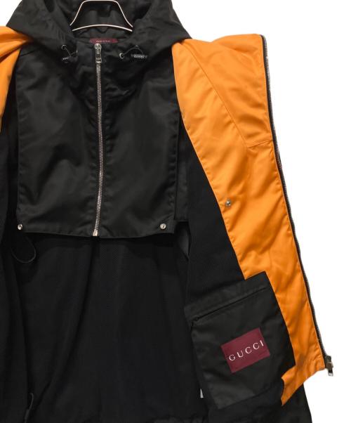 GUCCI（グッチ）GUCCI (グッチ) パッチロゴ ツイル ナイロン ジャケット ブラック サイズ:46の古着・服飾アイテム