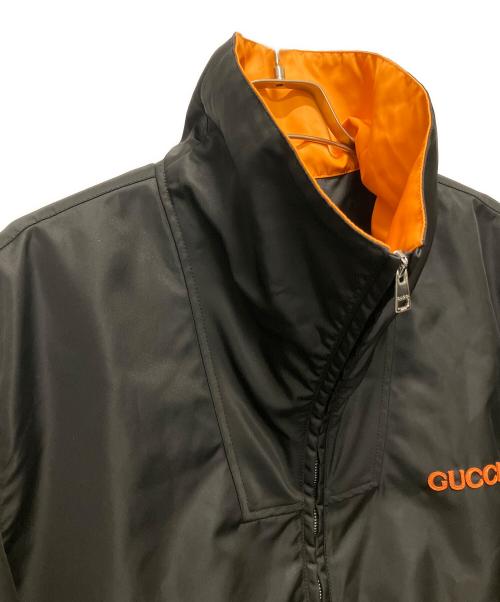 GUCCI（グッチ）GUCCI (グッチ) パッチロゴ ツイル ナイロン ジャケット ブラック サイズ:46の古着・服飾アイテム