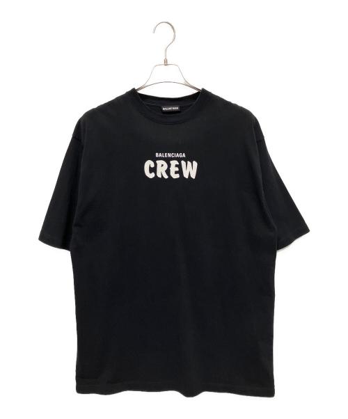 BALENCIAGA（バレンシアガ）BALENCIAGA (バレンシアガ) CREWロゴプリントTシャツ ブラック サイズ:Lの古着・服飾アイテム