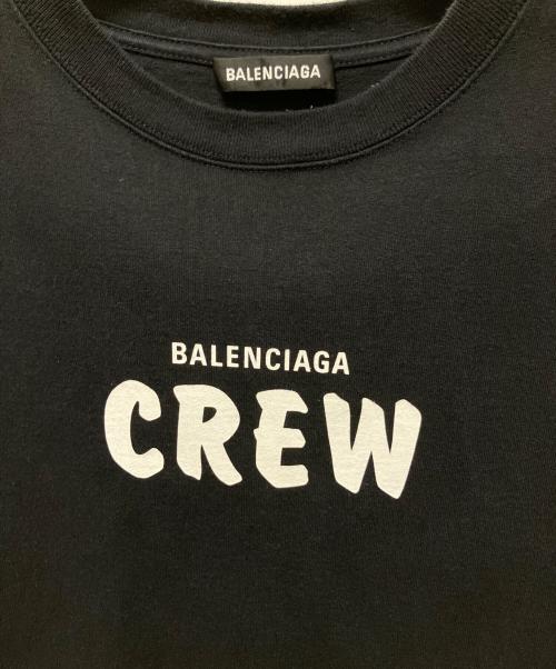 BALENCIAGA（バレンシアガ）BALENCIAGA (バレンシアガ) CREWロゴプリントTシャツ ブラック サイズ:Lの古着・服飾アイテム