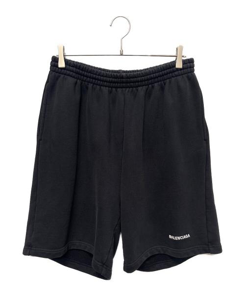 BALENCIAGA（バレンシアガ）BALENCIAGA (バレンシアガ) ロゴスウェットハーフパンツ ブラック サイズ:XXSの古着・服飾アイテム