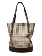 Burberry'sバーバリーズ）の古着「ノバチェックトートバッグ」｜ベージュ×ブラウン