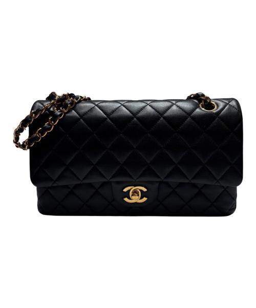 CHANEL（シャネル）CHANEL (シャネル) チェーンショルダーダブルフラップバッグ/マトラッセ25 ブラック サイズ:25の古着・服飾アイテム