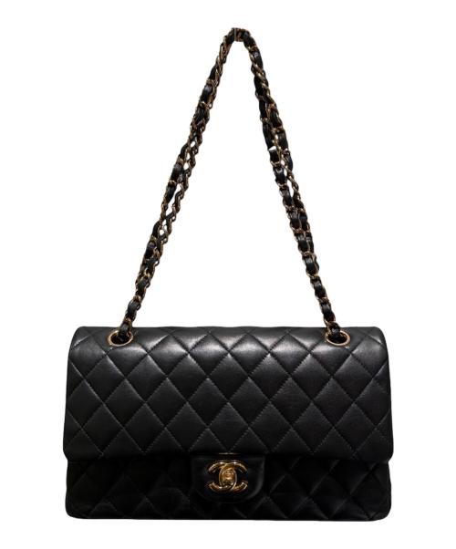 CHANEL（シャネル）CHANEL (シャネル) チェーンショルダーダブルフラップバッグ/マトラッセ25 ブラック サイズ:25の古着・服飾アイテム