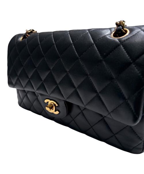 CHANEL（シャネル）CHANEL (シャネル) チェーンショルダーダブルフラップバッグ/マトラッセ25 ブラック サイズ:25の古着・服飾アイテム