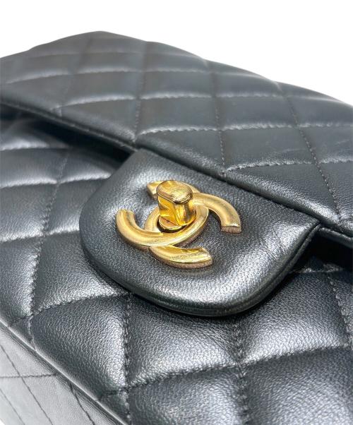 CHANEL（シャネル）CHANEL (シャネル) チェーンショルダーダブルフラップバッグ/マトラッセ25 ブラック サイズ:25の古着・服飾アイテム