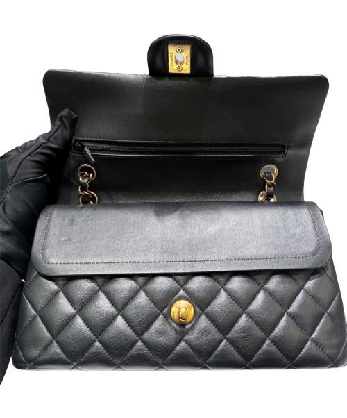 CHANEL（シャネル）CHANEL (シャネル) チェーンショルダーダブルフラップバッグ/マトラッセ25 ブラック サイズ:25の古着・服飾アイテム