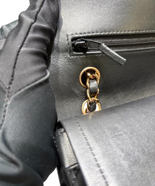 CHANEL（シャネル）CHANEL (シャネル) チェーンショルダーダブルフラップバッグ/マトラッセ25 ブラック サイズ:25の古着・服飾アイテム