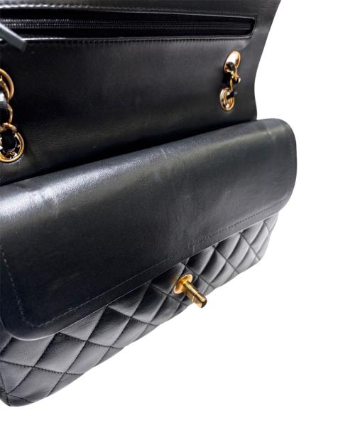 CHANEL（シャネル）CHANEL (シャネル) チェーンショルダーダブルフラップバッグ/マトラッセ25 ブラック サイズ:25の古着・服飾アイテム