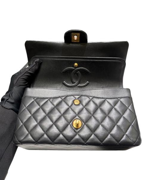 CHANEL（シャネル）CHANEL (シャネル) チェーンショルダーダブルフラップバッグ/マトラッセ25 ブラック サイズ:25の古着・服飾アイテム