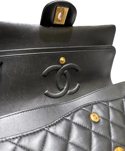 CHANEL（シャネル）CHANEL (シャネル) チェーンショルダーダブルフラップバッグ/マトラッセ25 ブラック サイズ:25の古着・服飾アイテム