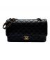 CHANEL（シャネル）の古着「チェーンショルダーダブルフラップバッグ/マトラッセ25」｜ブラック