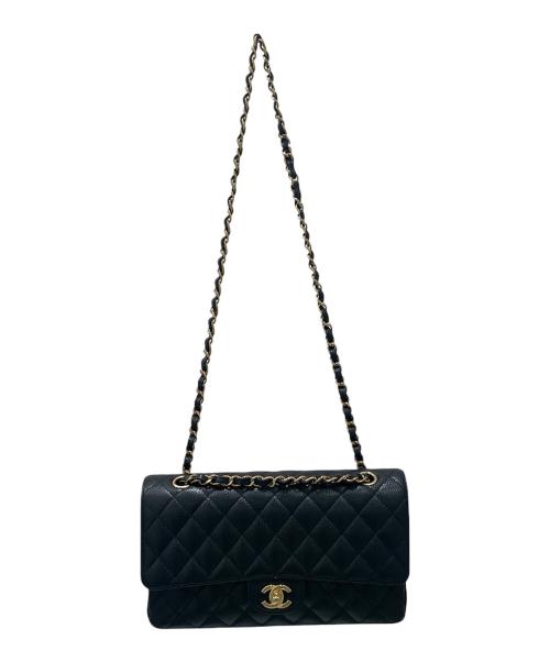 CHANEL（シャネル）CHANEL (シャネル) マトラッセ25/Wフラップチェーンショルダーバッグ ブラック サイズ:25の古着・服飾アイテム