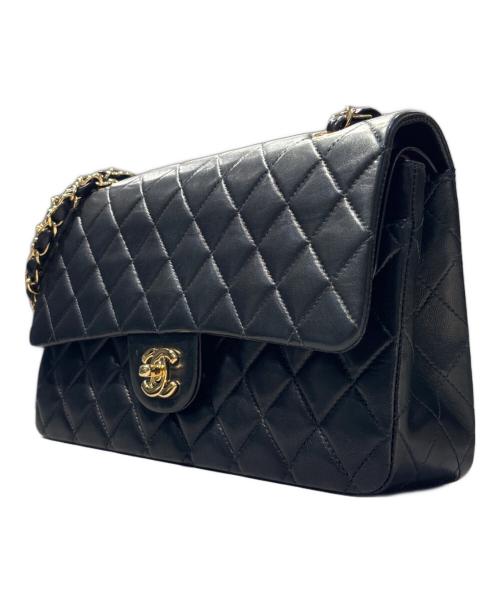 CHANEL（シャネル）CHANEL (シャネル) Classic Matelassé Bag マトラッセ25 Ｗフラップチェーンショルダーバッグ ブラック サイズ:25の古着・服飾アイテム