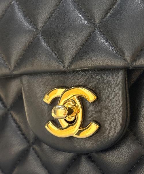 CHANEL（シャネル）CHANEL (シャネル) Classic Matelassé Bag マトラッセ25 Ｗフラップチェーンショルダーバッグ ブラック サイズ:25の古着・服飾アイテム