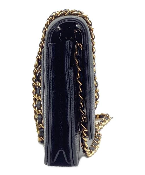 CHANEL（シャネル）CHANEL (シャネル) マトラッセチェーンショルダーウォレット ブラックの古着・服飾アイテム