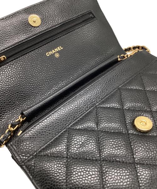 CHANEL（シャネル）CHANEL (シャネル) マトラッセチェーンショルダーウォレット ブラックの古着・服飾アイテム