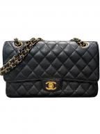 CHANELシャネル）の古着「マトラッセ25/Wフラップチェーンショルダーバッグ」｜ブラック