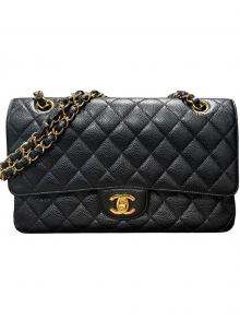 CHANEL（シャネル）の古着「マトラッセ25/Wフラップチェーンショルダーバッグ」｜ブラック