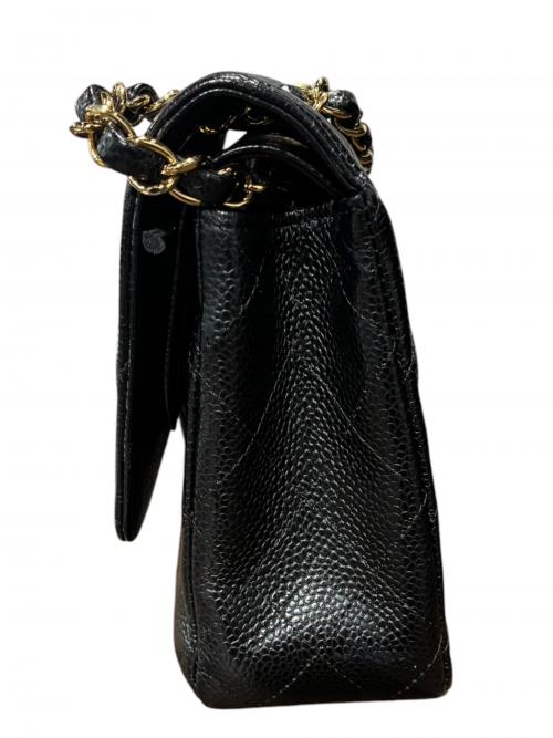 CHANEL（シャネル）CHANEL (シャネル) マトラッセ25/Wフラップチェーンショルダーバッグ ブラック サイズ:25の古着・服飾アイテム