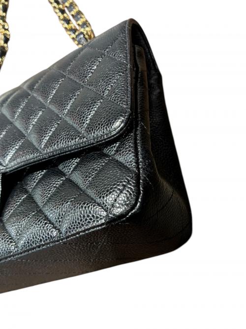 CHANEL（シャネル）CHANEL (シャネル) マトラッセ25/Wフラップチェーンショルダーバッグ ブラック サイズ:25の古着・服飾アイテム