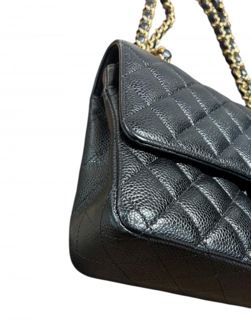 CHANEL（シャネル）CHANEL (シャネル) マトラッセ25/Wフラップチェーンショルダーバッグ ブラック サイズ:25の古着・服飾アイテム