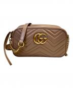 GUCCIグッチ）の古着「GGマーモントチェーンショルダーバッグ」｜ピンク
