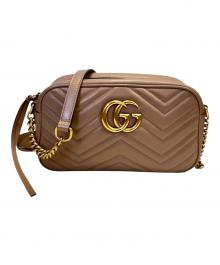 GUCCI（グッチ）の古着「GGマーモントチェーンショルダーバッグ」｜ピンク
