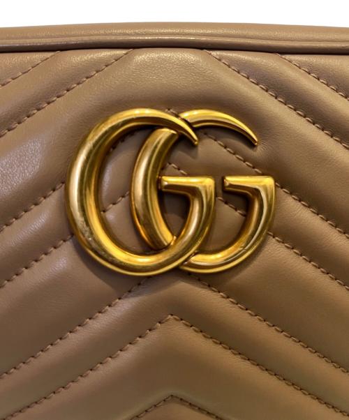 GUCCI（グッチ）GUCCI (グッチ) GGマーモントチェーンショルダーバッグ ピンクの古着・服飾アイテム