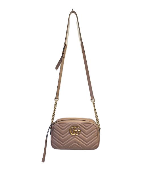 GUCCI（グッチ）GUCCI (グッチ) GGマーモントチェーンショルダーバッグ ピンクの古着・服飾アイテム