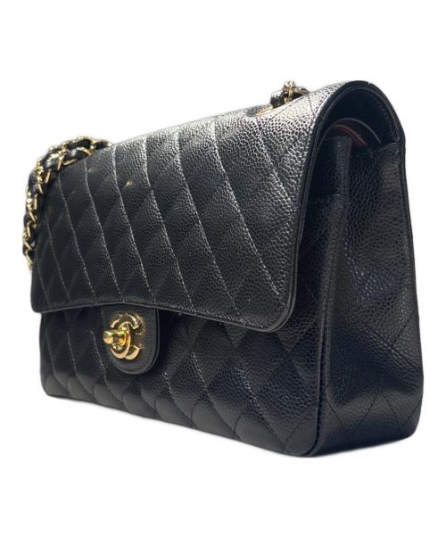 CHANEL（シャネル）CHANEL (シャネル) Matelassé 25 Double Flap Chain Shoulder Bag/マトラッセ25 Wフラップチェーンショルダーバッグ ブラック サイズ:25の古着・服飾アイテム