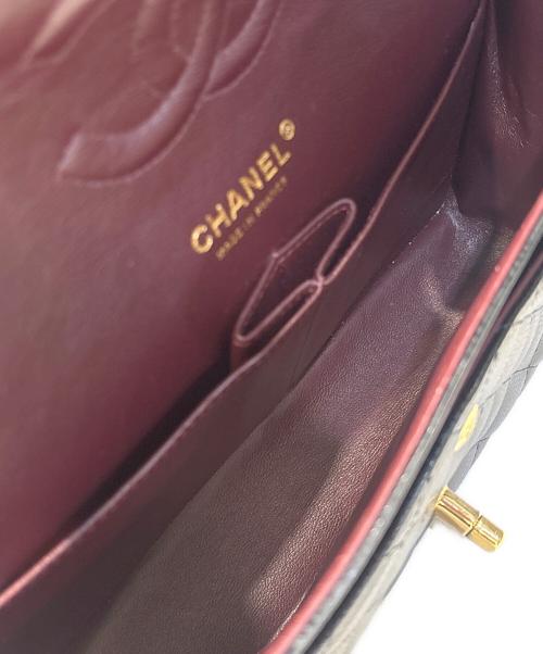 CHANEL（シャネル）CHANEL (シャネル) Matelassé 25 Double Flap Chain Shoulder Bag/マトラッセ25 Wフラップチェーンショルダーバッグ ブラック サイズ:25の古着・服飾アイテム