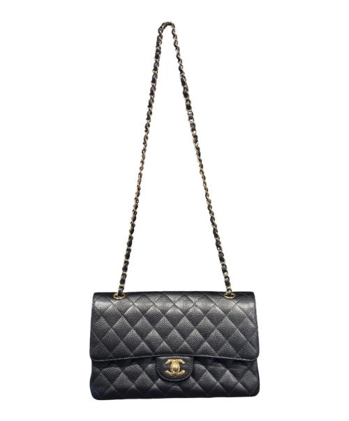 CHANEL（シャネル）CHANEL (シャネル) Matelassé 25 Double Flap Chain Shoulder Bag/マトラッセ25 Wフラップチェーンショルダーバッグ ブラック サイズ:25の古着・服飾アイテム
