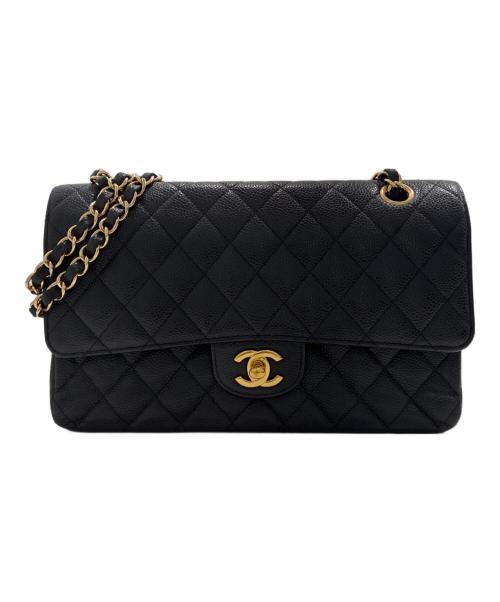 CHANEL（シャネル）CHANEL (シャネル) Matelassé 25/マトラッセ25/Double Flap Chain Shoulder Bag/Wフラップチェーンショルダーバッグ ブラック サイズ:25の古着・服飾アイテム
