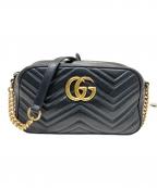 GUCCIグッチ）の古着「GGマーモントショルダーバッグ」｜ブラック