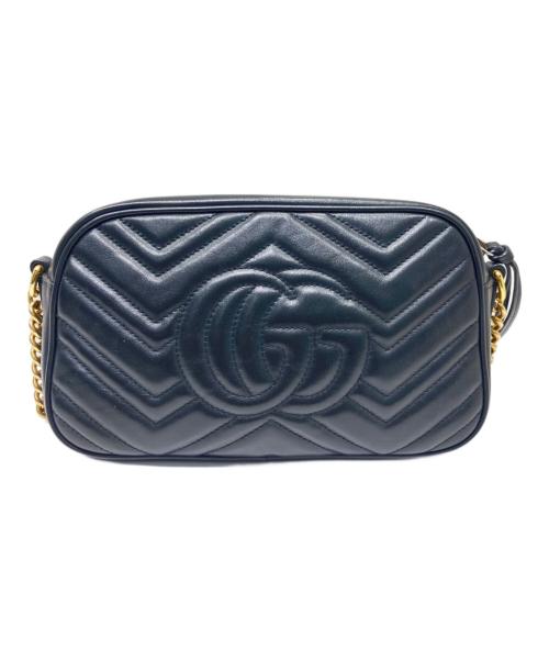 GUCCI（グッチ）GUCCI (グッチ) GGマーモントショルダーバッグ ブラックの古着・服飾アイテム