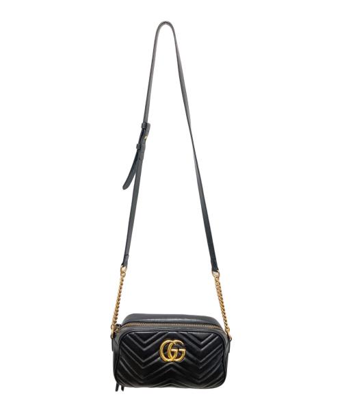 GUCCI（グッチ）GUCCI (グッチ) GGマーモントショルダーバッグ ブラックの古着・服飾アイテム