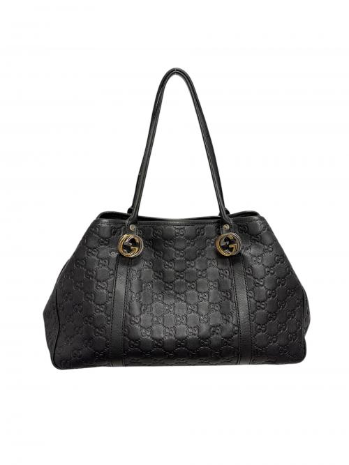 GUCCI（グッチ）GUCCI (グッチ) GGツインズトートバッグ グッチシマ ブラック サイズ:-の古着・服飾アイテム
