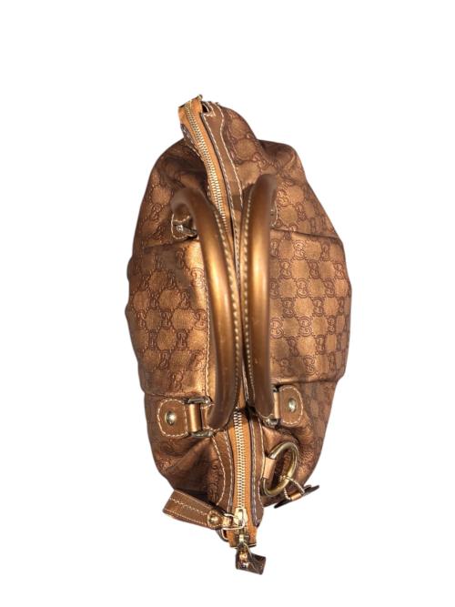 GUCCI（グッチ）GUCCI (グッチ) グッチシマ スーキーハンドバッグ ブラウンの古着・服飾アイテム
