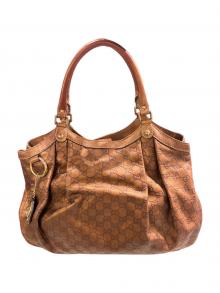 GUCCI（グッチ）の古着「スーキーハンドバッグ 211943 グッチシマ」｜メタリックブラウン