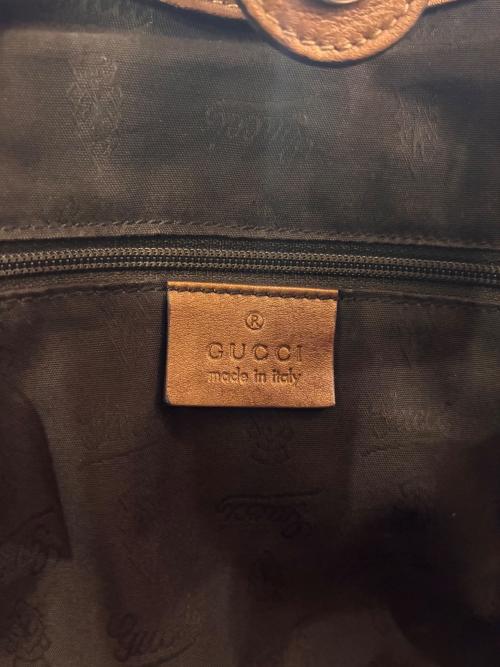 GUCCI（グッチ）GUCCI (グッチ) スーキーハンドバッグ 211943 グッチシマ メタリックブラウン サイズ:-の古着・服飾アイテム