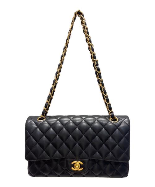CHANEL（シャネル）CHANEL (シャネル) マトラッセ25/Wフラップチェーンショルダーバッグ ブラック サイズ:25の古着・服飾アイテム