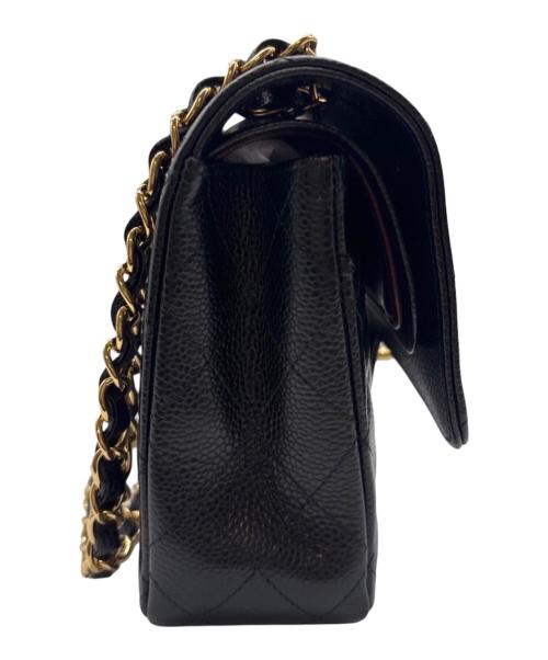 CHANEL（シャネル）CHANEL (シャネル) マトラッセ25/Wフラップチェーンショルダーバッグ ブラック サイズ:25の古着・服飾アイテム