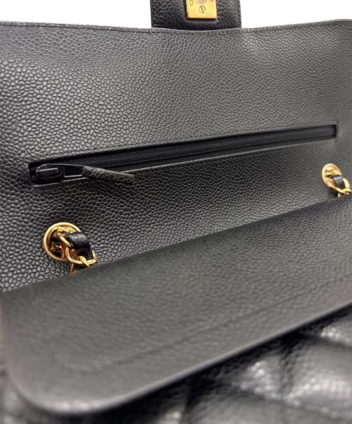 CHANEL（シャネル）CHANEL (シャネル) マトラッセ25/Wフラップチェーンショルダーバッグ ブラック サイズ:25の古着・服飾アイテム