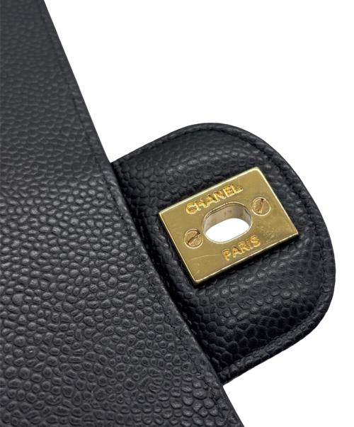 CHANEL（シャネル）CHANEL (シャネル) マトラッセ25/Wフラップチェーンショルダーバッグ ブラック サイズ:25の古着・服飾アイテム
