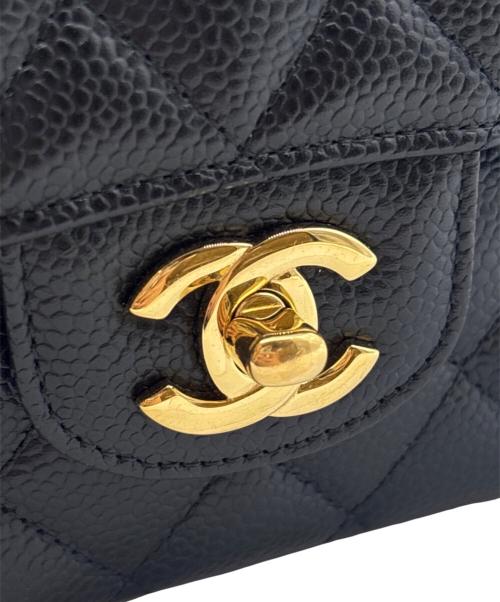 CHANEL（シャネル）CHANEL (シャネル) マトラッセ25/Wフラップチェーンショルダーバッグ ブラック サイズ:25の古着・服飾アイテム