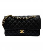 CHANELシャネル）の古着「マトラッセ25/Wフラップチェーンショルダーバッグ」｜ブラック