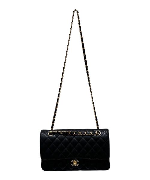CHANEL（シャネル）CHANEL (シャネル) マトラッセ25/Wフラップチェーンショルダーバッグ ブラック サイズ:25の古着・服飾アイテム