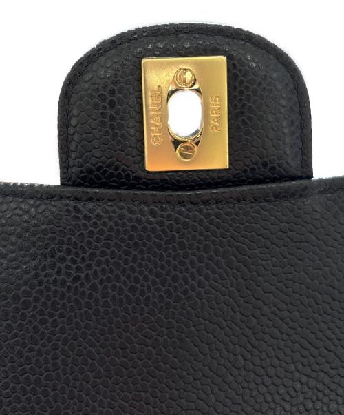 CHANEL（シャネル）CHANEL (シャネル) マトラッセ25/Wフラップチェーンショルダーバッグ ブラック サイズ:25の古着・服飾アイテム
