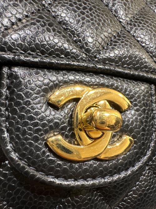 CHANEL（シャネル）CHANEL (シャネル) マトラッセ25/Wフラップチェーンショルダーバッグ ブラック サイズ:25の古着・服飾アイテム